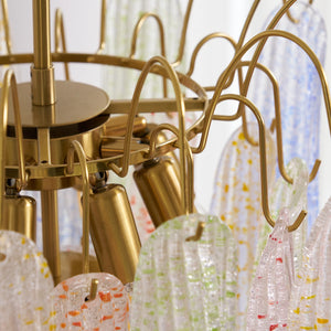 379. Murano Wave Point Chandelier - Elegant Hook & Chain Detail | HoaiLamp