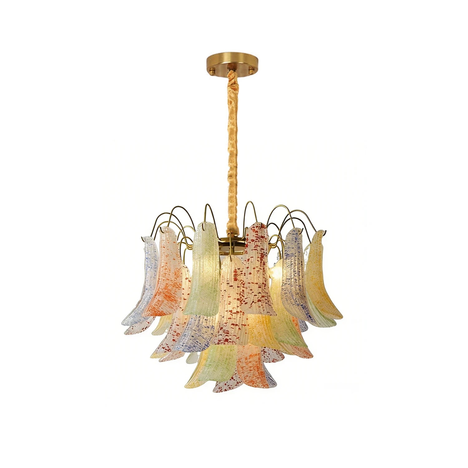 Murano Wave Point Chandelier - Artistic Candy Cluster | HoaiLamp