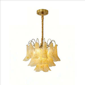 Murano Wave Point Chandelier - Golden Honey Silhouette | HoaiLamp