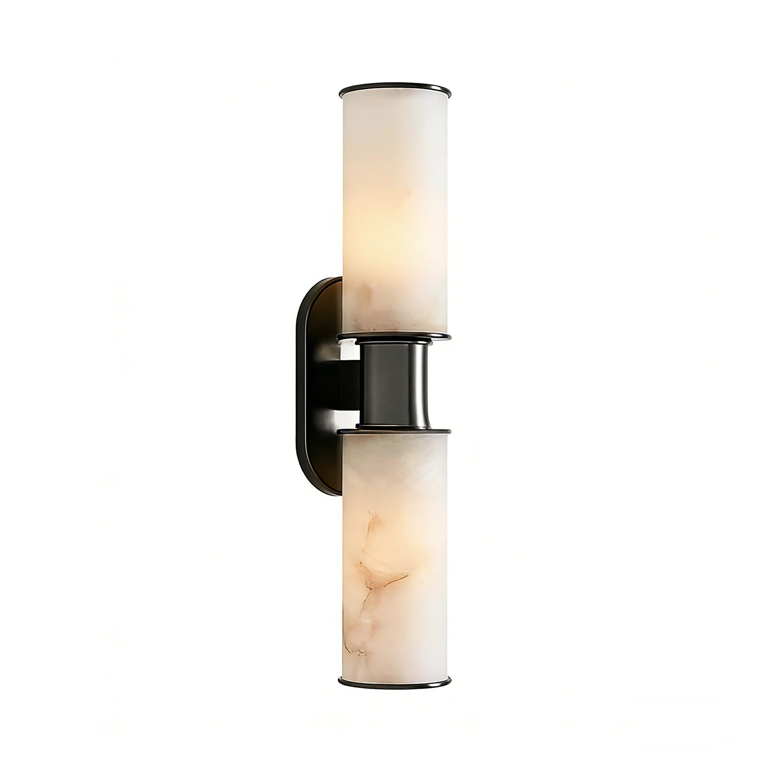 Harlyn Alabaster Sconce - Bold Matte Black Accent | HoaiLamp
