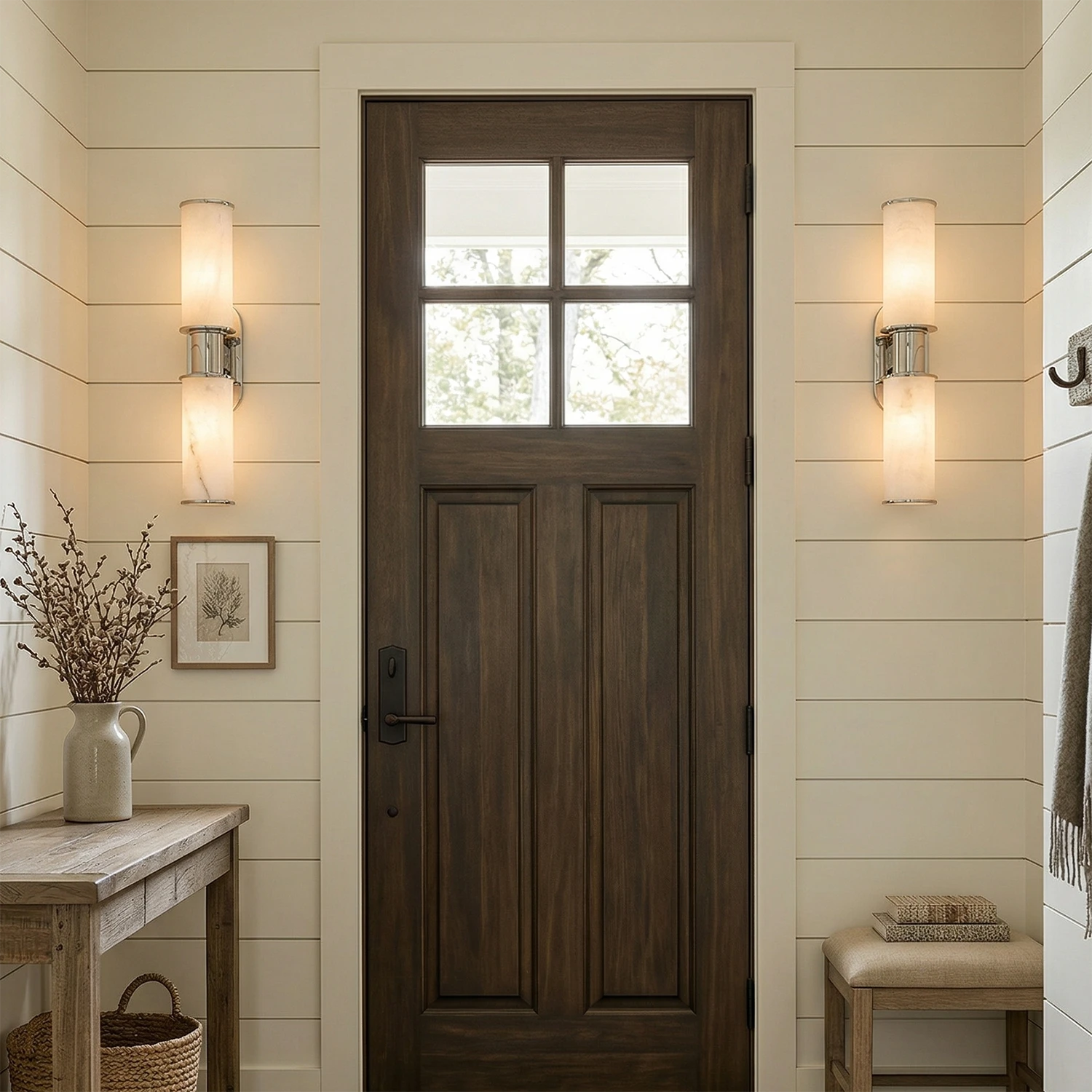 Harlyn Alabaster Sconce - Classic Entryway Statement | HoaiLamp