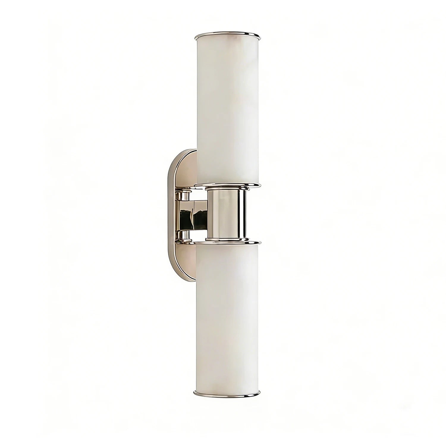 Harlyn Alabaster Sconce - Sleek Polished Nickel | HoaiLamp