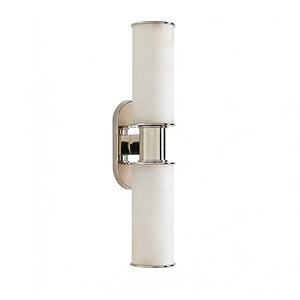 Harlyn Alabaster Sconce - Sleek Polished Nickel | HoaiLamp