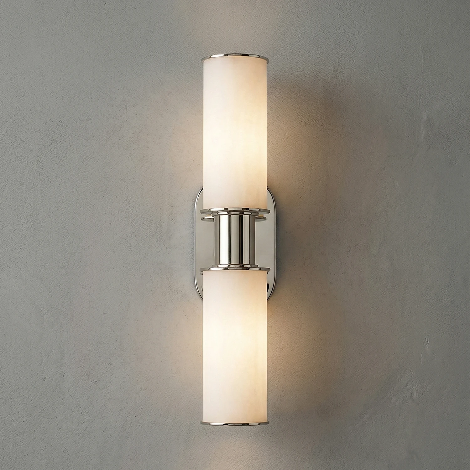 Harlyn Alabaster Sconce - Luminous Silver Moonbeam | HoaiLamp