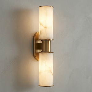 Harlyn Alabaster Sconce - Industrial Stucco Radiance | HoaiLamp
