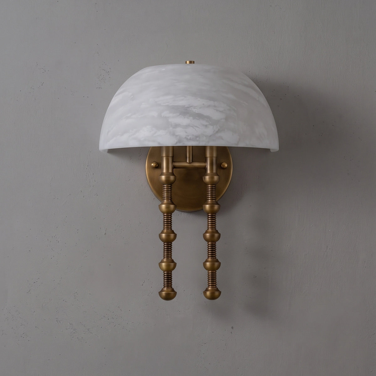 Isolde Alabaster Dome Wall Sconce