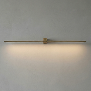 Kivana Brass Linear LED Wall Sconce-Architectural Lighting Art Deco Vibe | HoaiLamp
