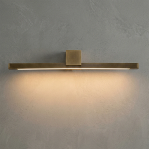 Kivana-Brass-Linear-LED-Wall-Sconce-Brushed-Metal-Texture-Close-Up | HoaiLamp