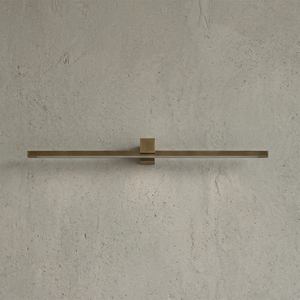 Kivana Brass Linear LED Wall Sconce-Minimalist Horizontal Brass Profile | HoaiLamp