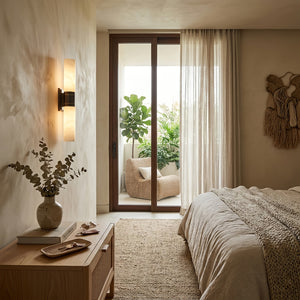 Linear Alabaster Dual Cylinder Light - Compact Cozy Bedroom Soft Balcony Accent | HoaiLamp