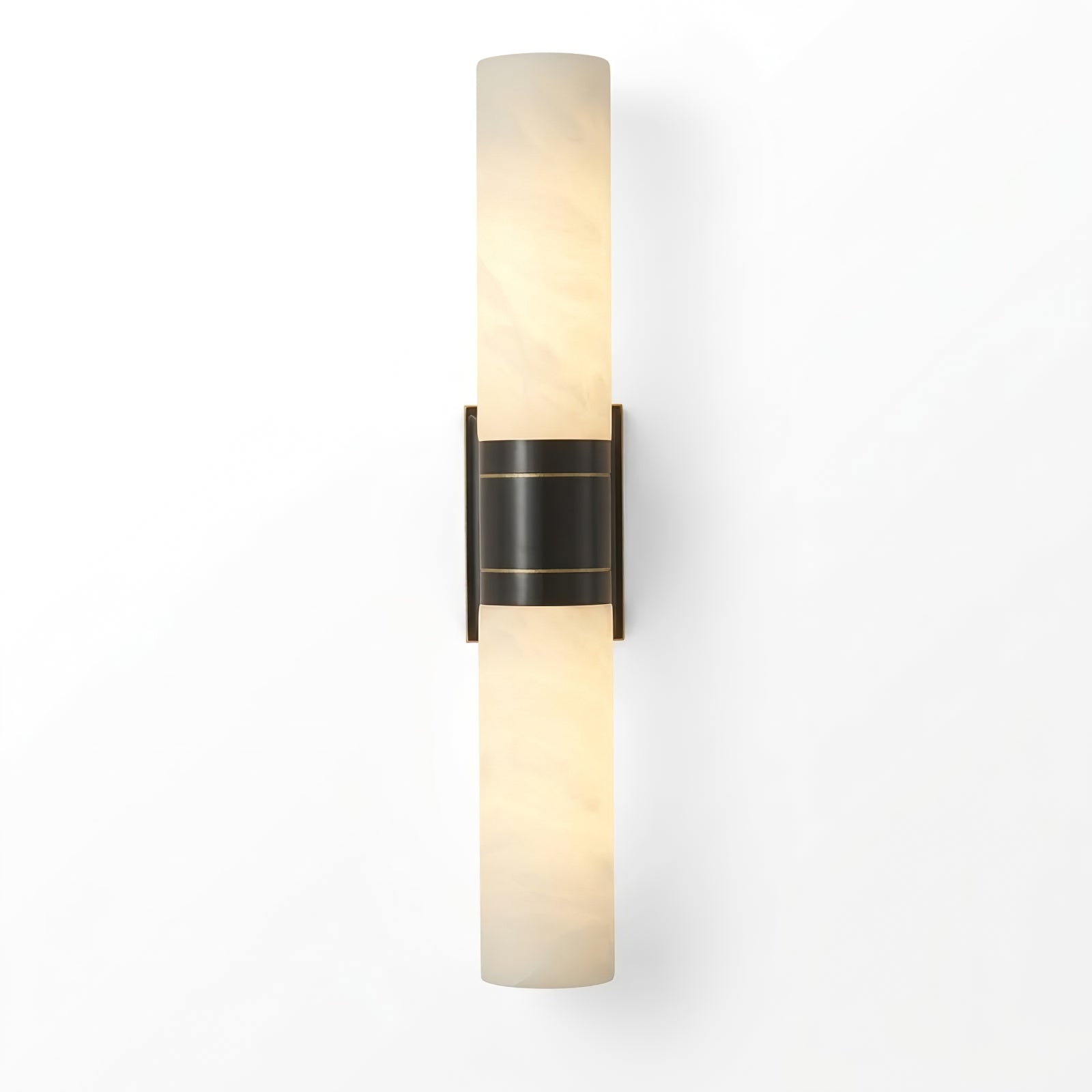 Linear Alabaster Dual Cylinder Light - Sleek Matte Black Industrial Minimalism Finish | HoaiLamp