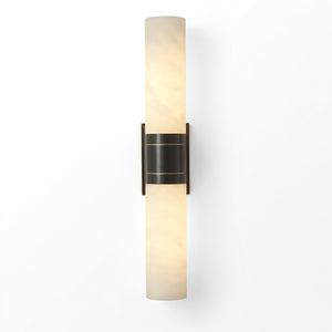 Linear Alabaster Dual Cylinder Light - Sleek Matte Black Industrial Minimalism Finish | HoaiLamp
