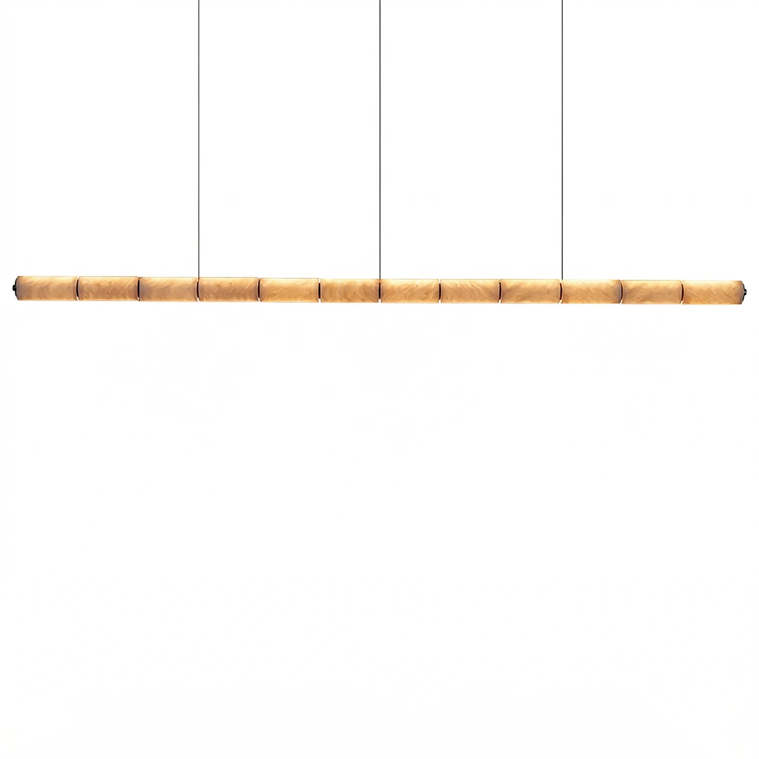 Linear Alabaster LED Chandelier - Extra Long Eight-Section Executive Scale | HoaiLamp