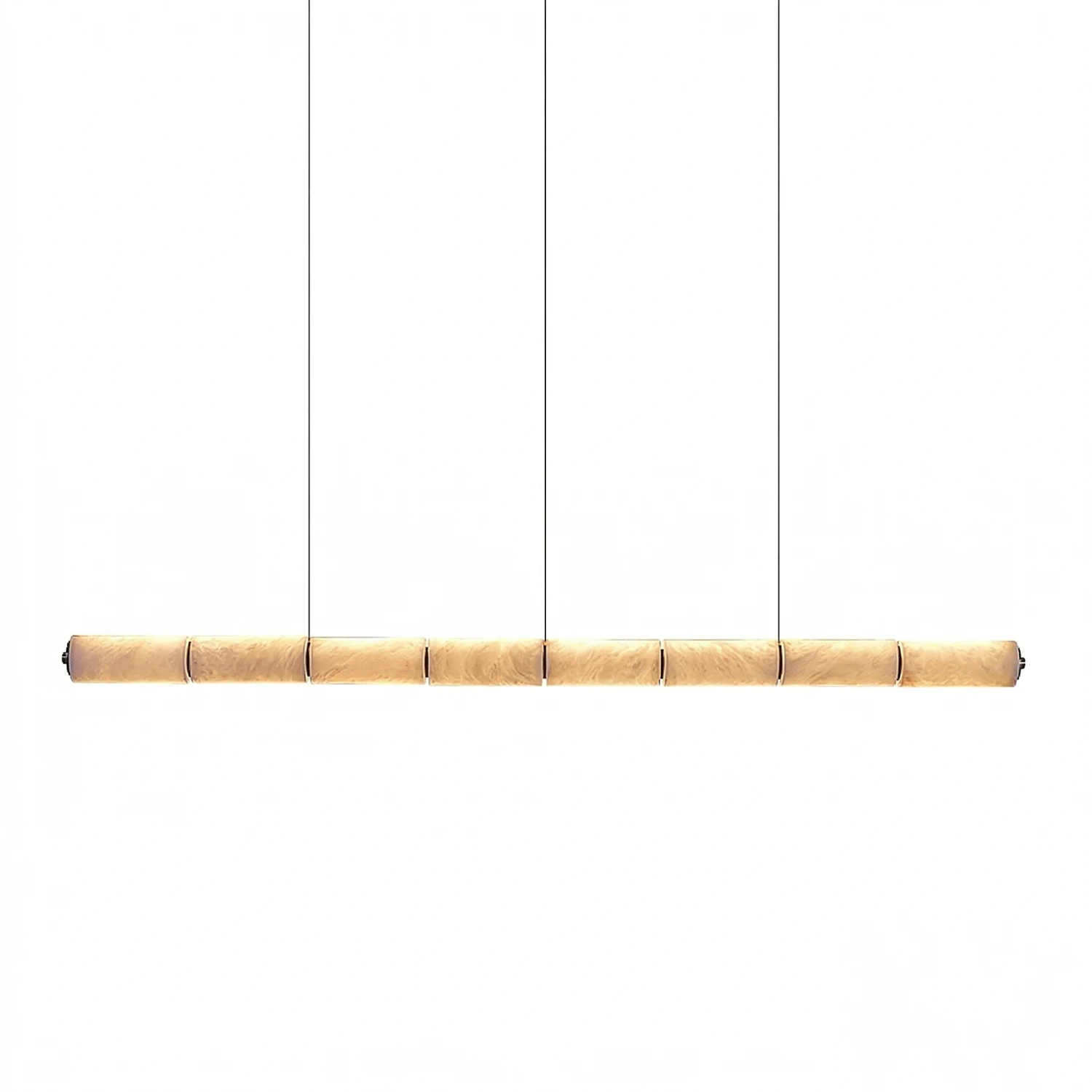 Linear Alabaster LED Chandelier - Balanced Five-Section Versatile Scale | HoaiLamp