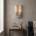 Linear Cylindrical Alabaster Wall Sconce