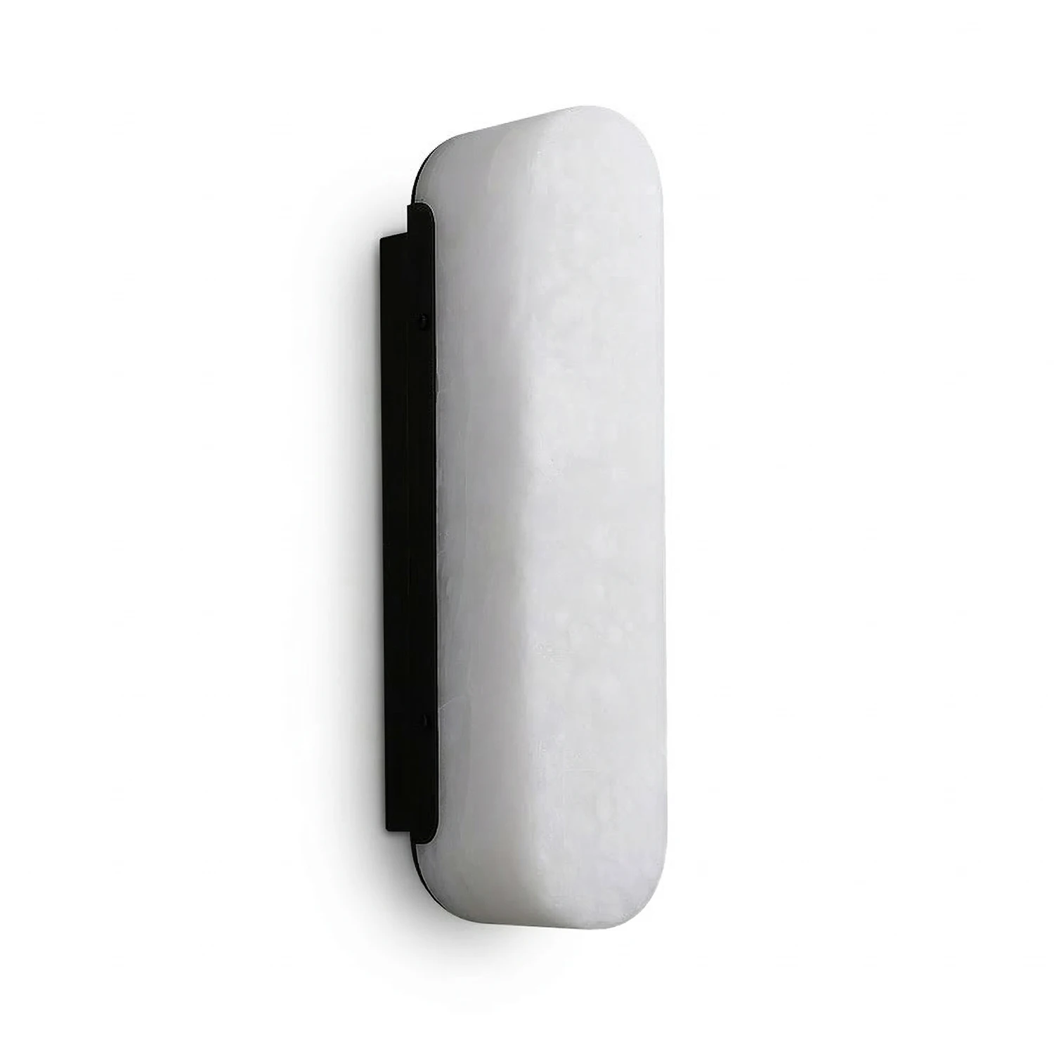 Luxury Alabaster Vertical Wall Lamp - White Background Isolated Light-Off Product | HoaiLamp