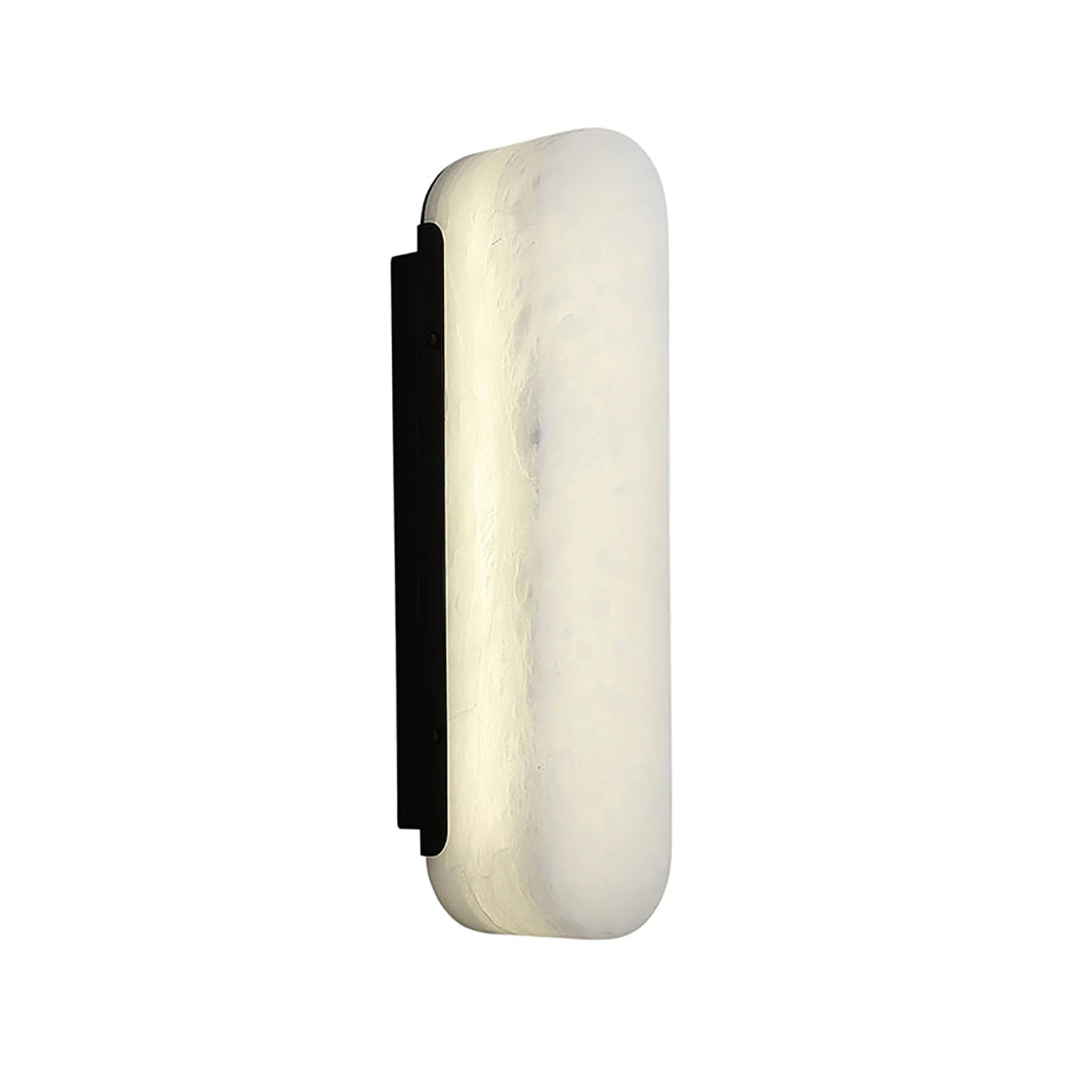 Luxury Alabaster Vertical Wall Lamp - White Background Studio Light-On Showcase | HoaiLamp