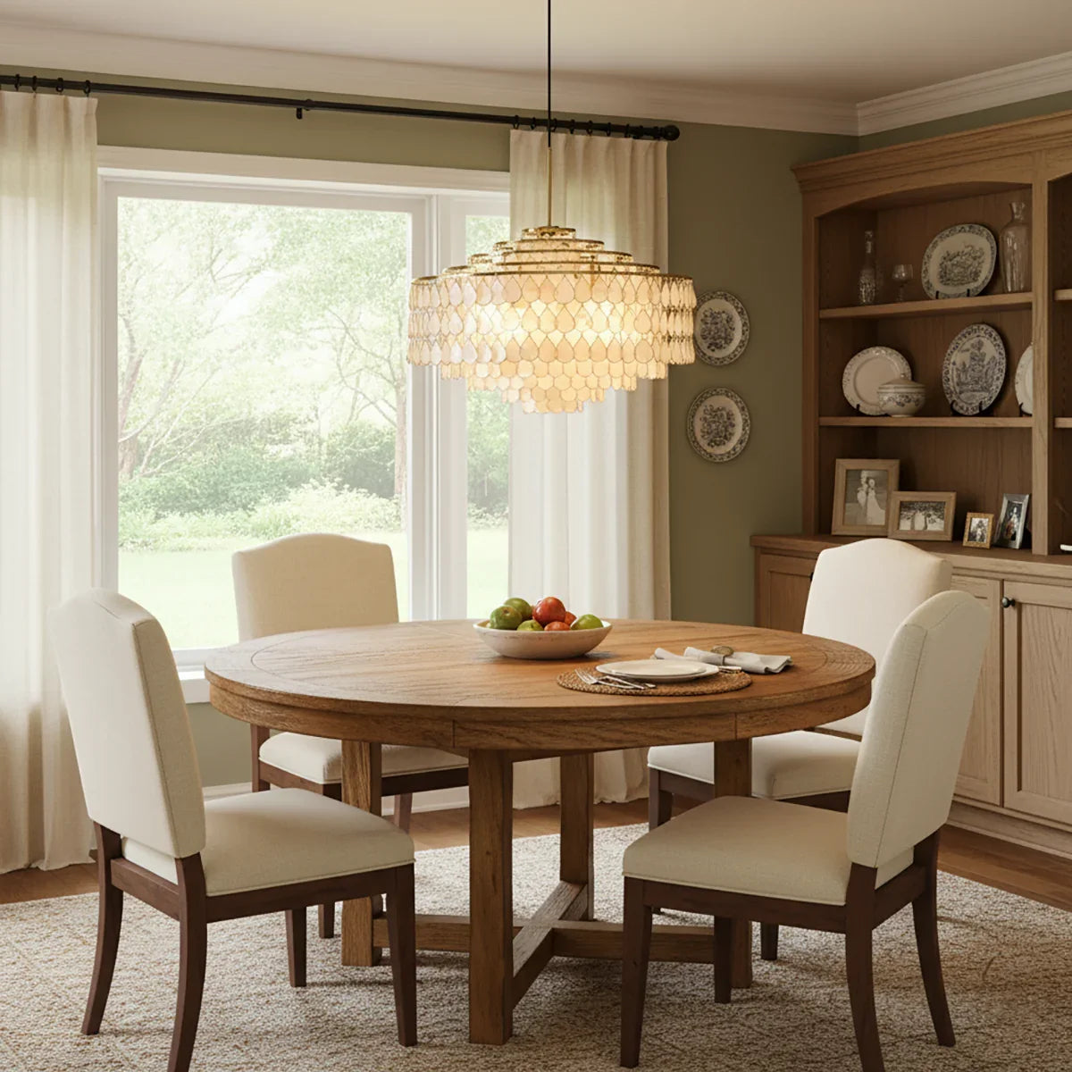 Teardrops Tiered Shell Chandelier