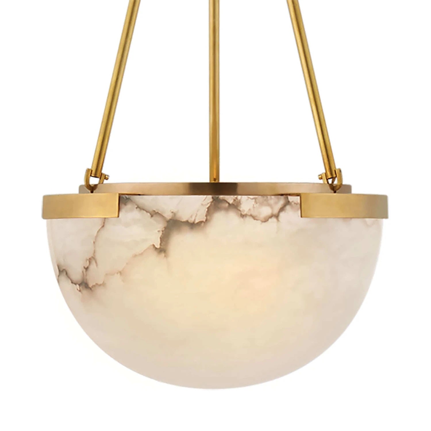 Melangee Alabaster Dome Pendant - Translucent Glow Detail | HoaiLamp