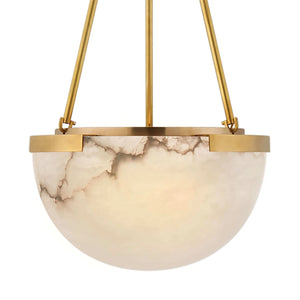 Melangee Alabaster Dome Pendant - Translucent Glow Detail | HoaiLamp