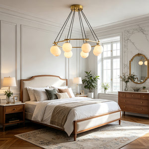 Miira Alabaster Chandelier - Serene Bedroom Sanctuary | HoaiLamp