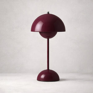 Portable vp9 Desk Lamp - Elegant Glossy Deep Burgundy Timeless Silhouette | HoaiLamp