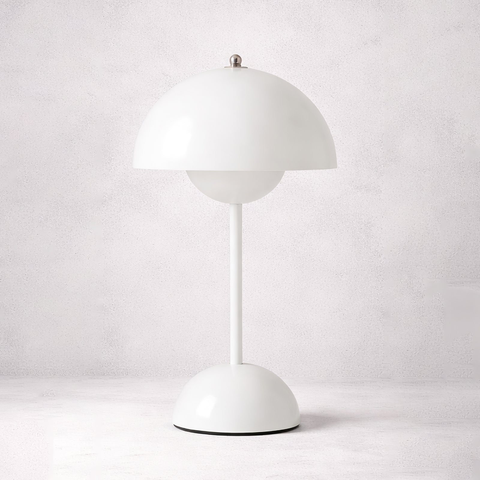 Portable vp9 Desk Lamp - Pure Alabaster Gloss White  Isolated Studio Product Shot | HoaiLamp