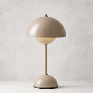 Portable vp9 Desk Lamp - Clean Matte White Scandinavian Plaster Wall Studio | HoaiLamp