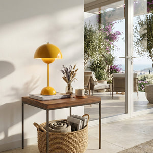 Portable vp9 Desk Lamp - Canary Yellow Sunny Patio Lounge Side Table | HoaiLamp