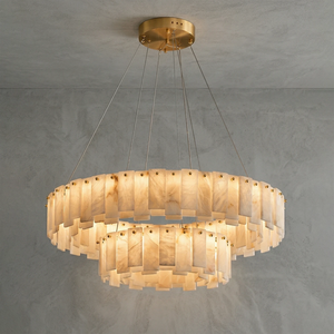 Modern Alabaster Celestial Chandelier - Wide Angle Celestial Glow | HoaiLamp