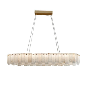Modern Alabaster Celestial Chandelier - Linear Island Array | HoaiLamp