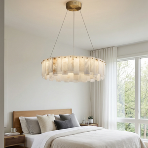 Modern Alabaster Celestial Chandelier - Serene Master Bedroom | HoaiLamp