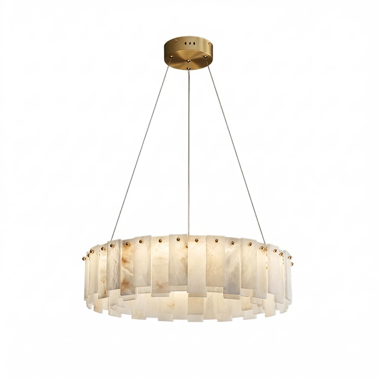 Modern Alabaster Celestial Chandelier - Medium Tiered Sophistication | HoaiLamp