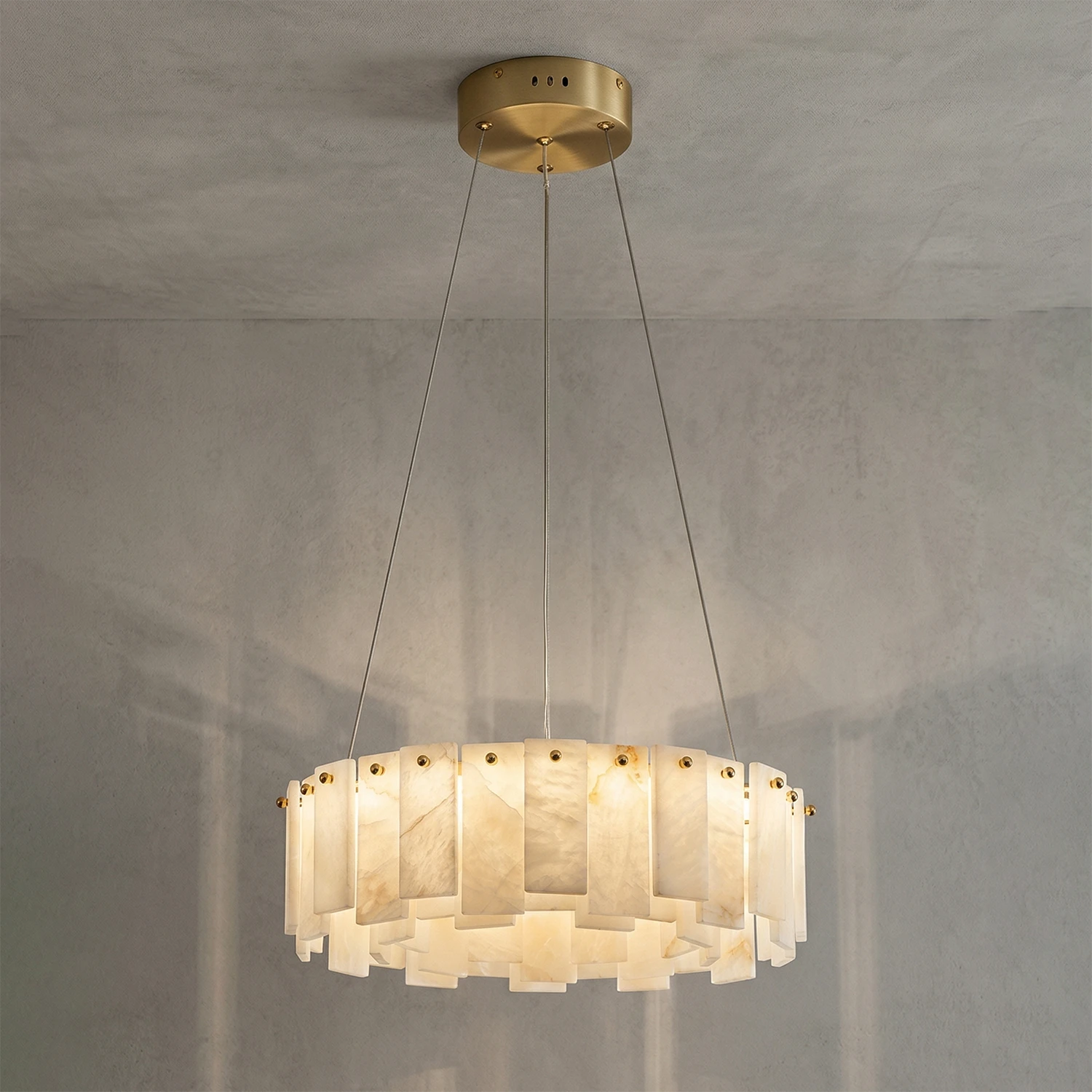 Modern Alabaster Celestial Chandelier - Intimate Mood Glow | HoaiLamp