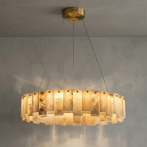 Modern Alabaster Celestial Chandelier - Medium Tiered Sophistication | HoaiLamp 