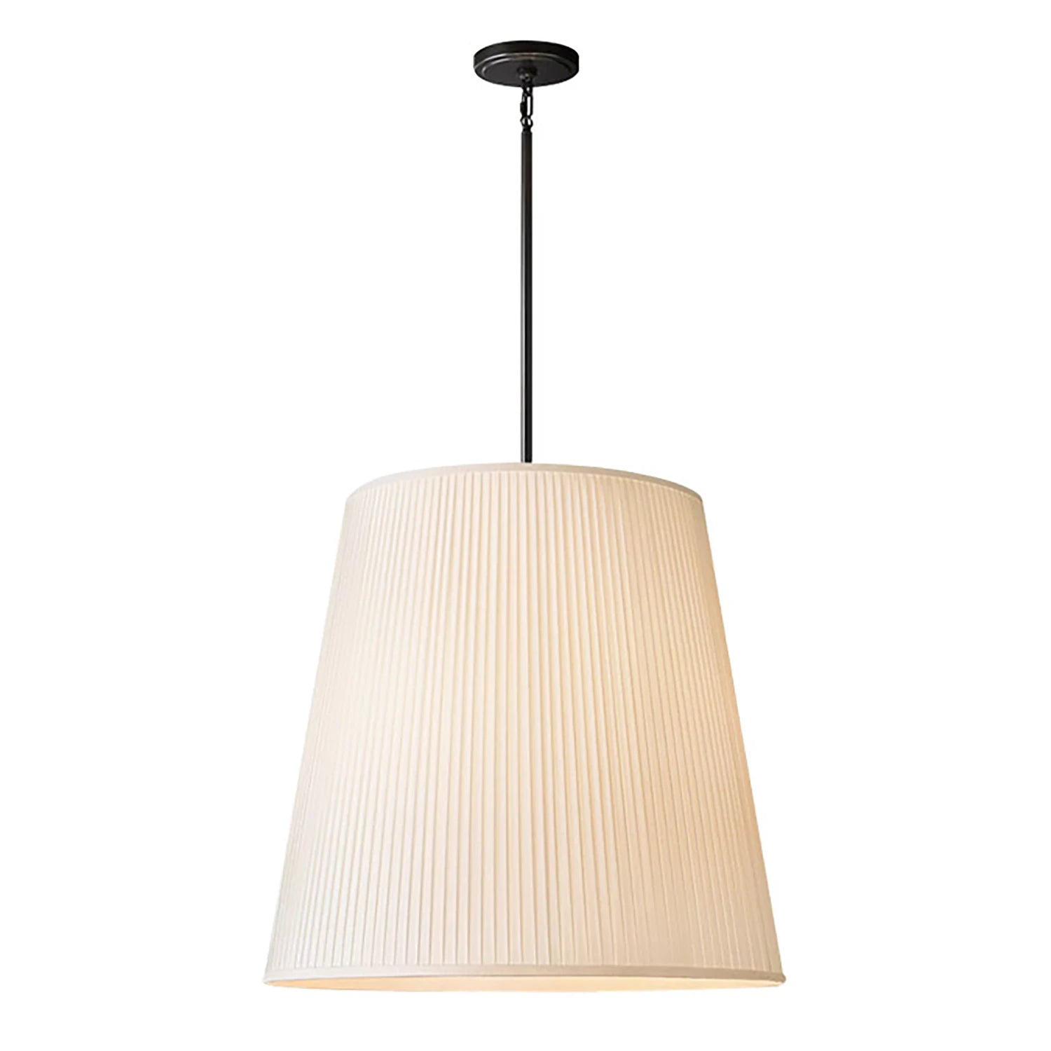 Modern Tailored Reed Pleat Stem Pendant - Nordic Contrast Black Stem | HoaiLamp