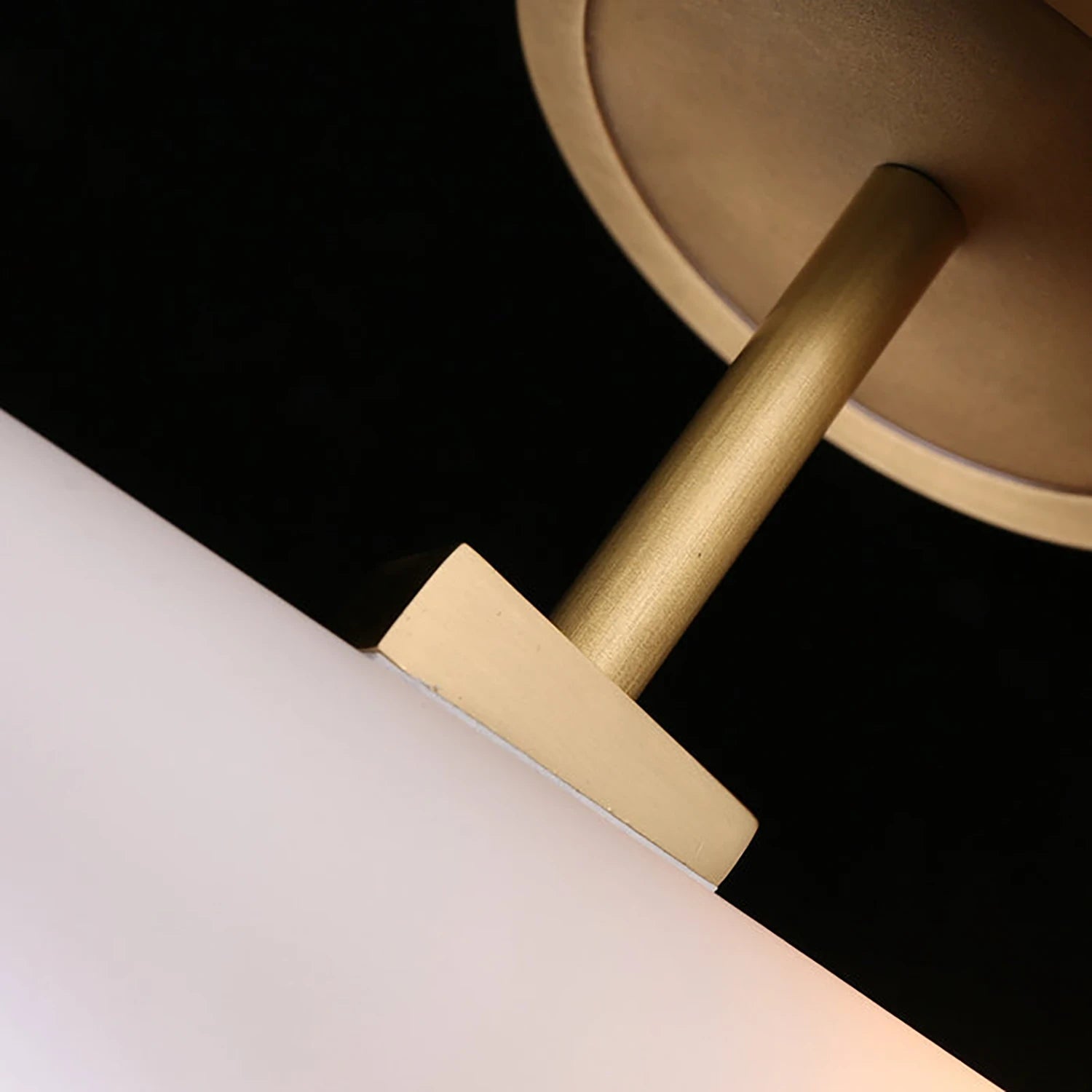 Montfaucon Wall Sconce - Minimalist Brass Arm Structure Vignette | HoaiLamp