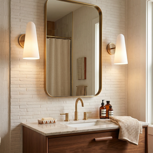 Montfaucon Wall Sconce - Bathroom Symmetrical Brass Basin Lighting | HoaiLamp