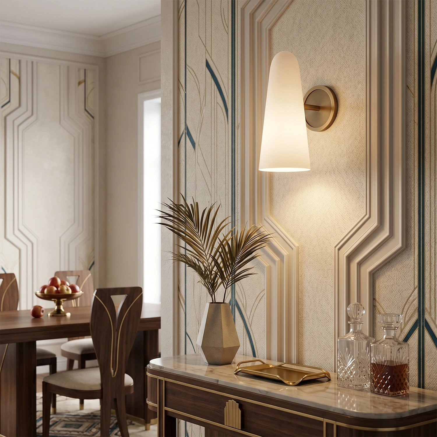 Montfaucon Wall Sconce - Luxury Dining Area Brass Wall Feature | HoaiLamp