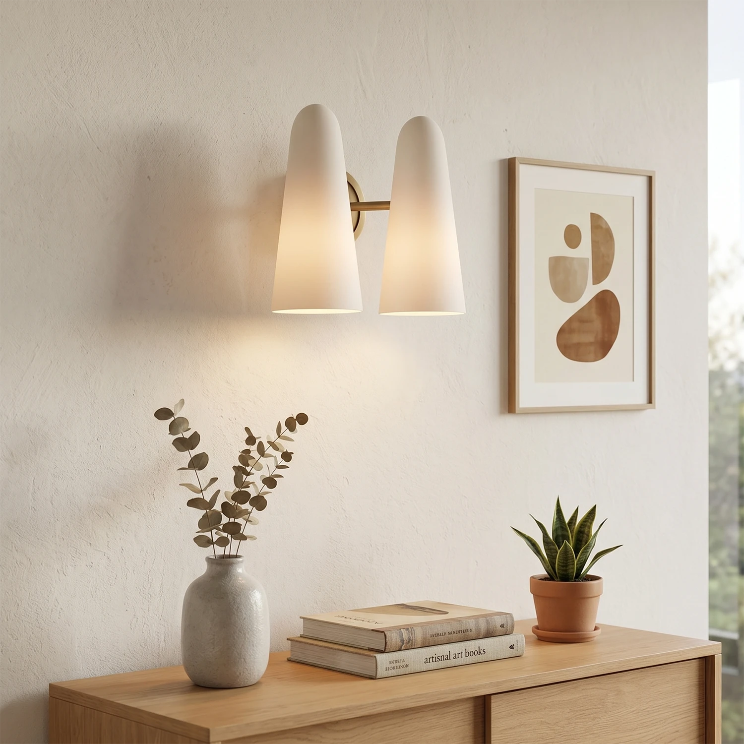 Montfaucon Wall Sconce - Double Sconce Pair with Modern Art Decor | HoaiLamp