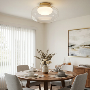 Moor Semi-Flush Mount - for Dining Room - Modern Glass Ceiling Light | Hoai Lamp