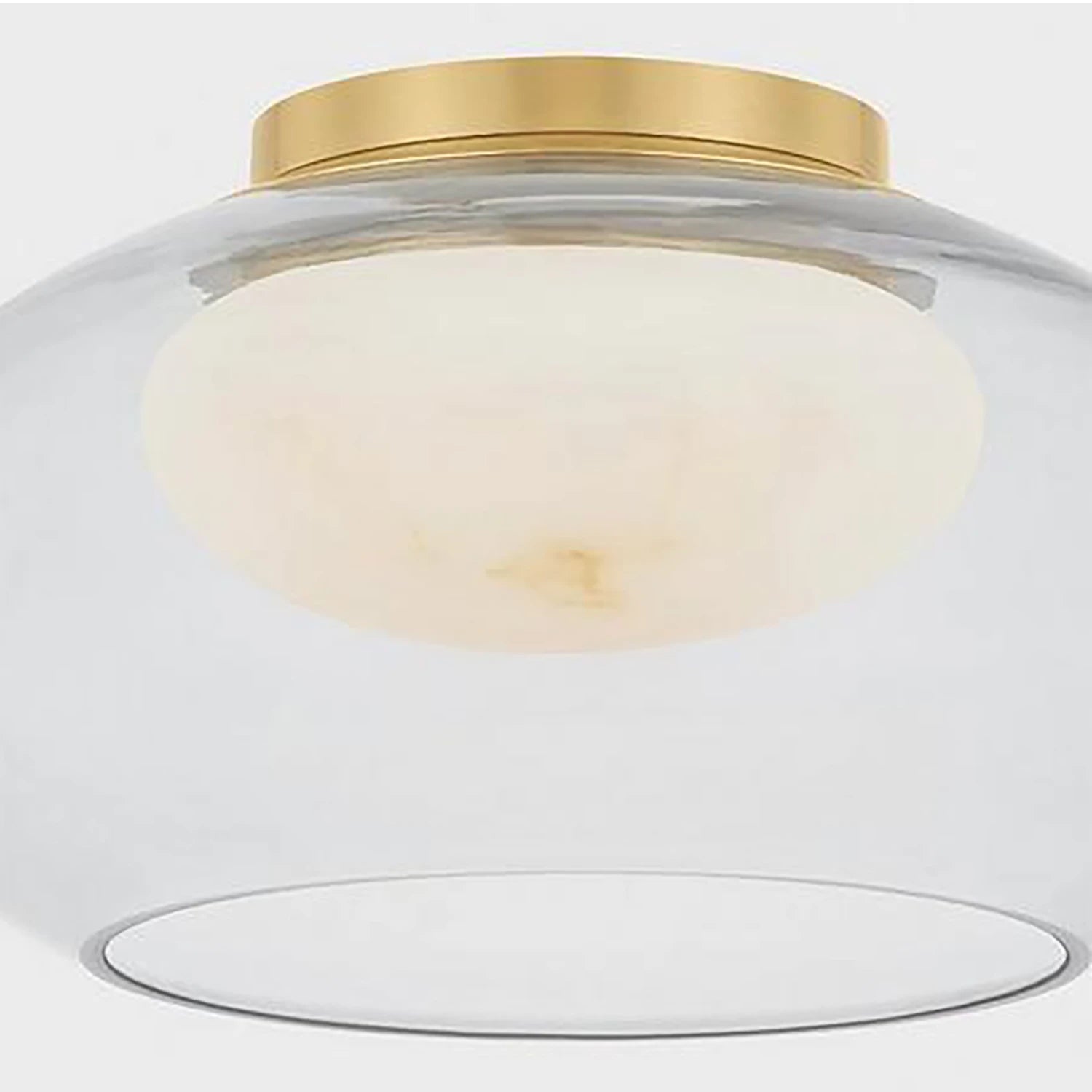 Moor Semi-Flush Mount - Frontal Detail - Modern Organic Style Design Ceiling Light | Hoai Lamp