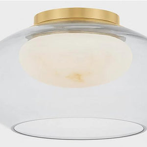 Moor Semi-Flush Mount - Frontal Detail - Modern Organic Style Design Ceiling Light | Hoai Lamp