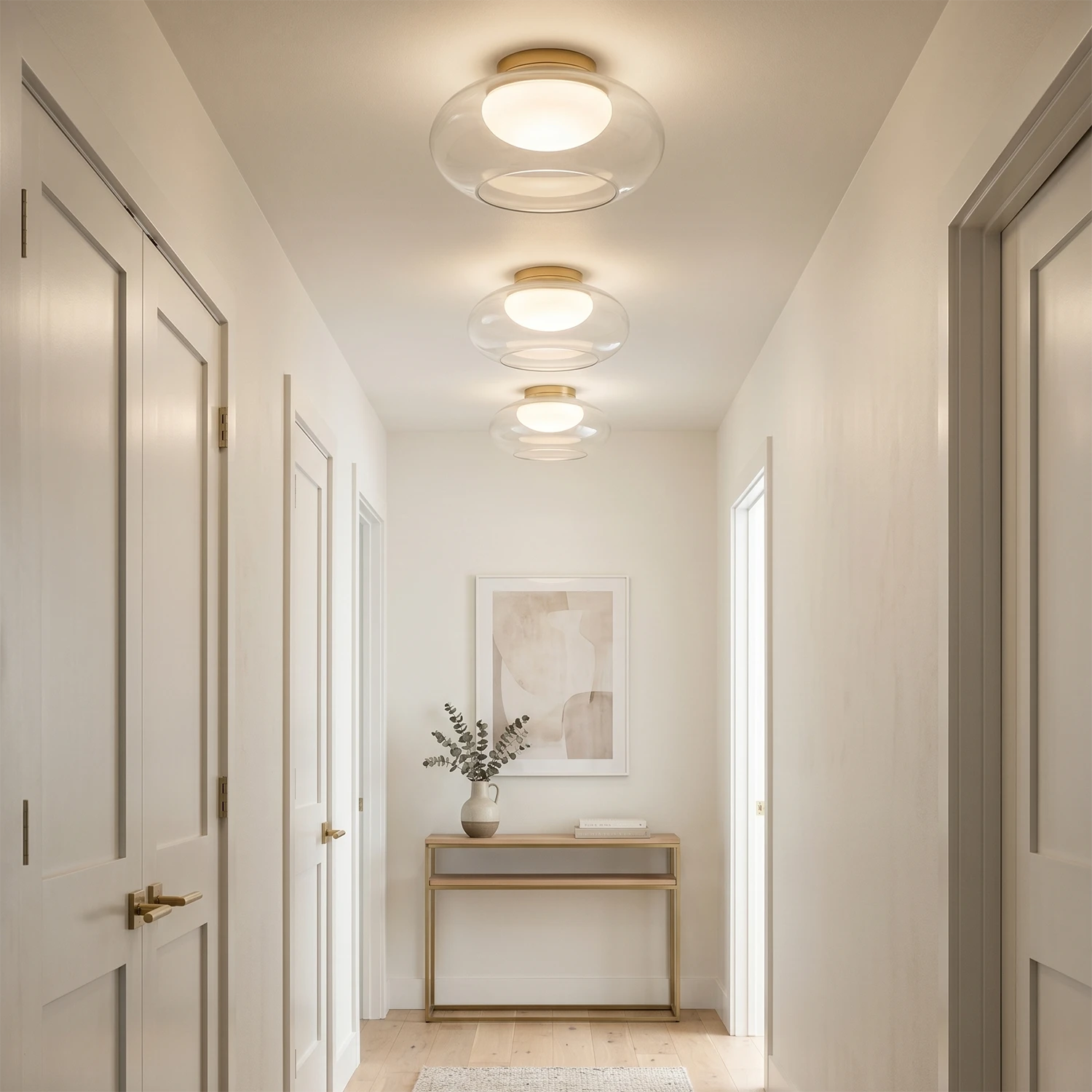 Moor Semi-Flush Mount - for Long Hallway - Modern Trio Set Ceiling Light | Hoai Lamp