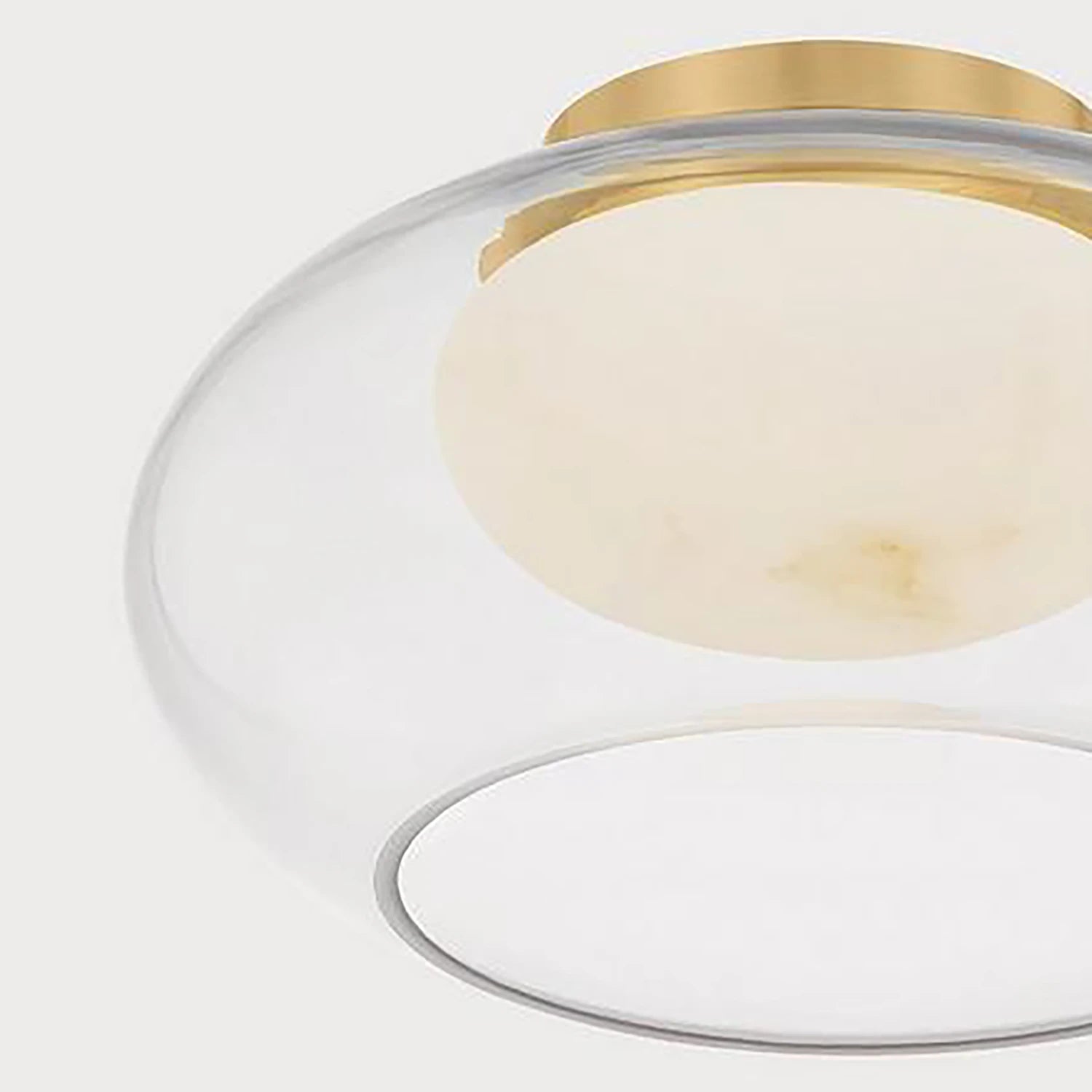 Moor Semi-Flush Mount - Angled View - Modern Minimalist Silhouette Ceiling Light | Hoai Lamp