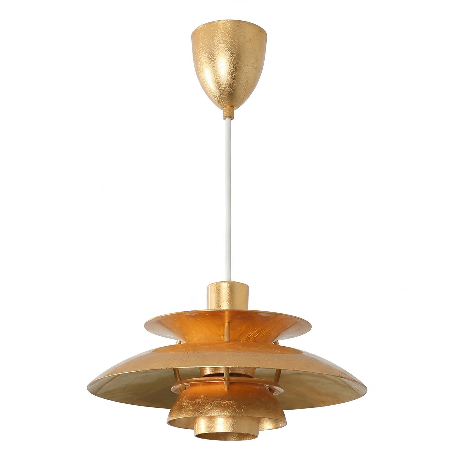 Multi-Tier Saucer Pendant Lamp - Antique Brushed Bronze Gold Luxury Metalwork SKU | HoaiLamp