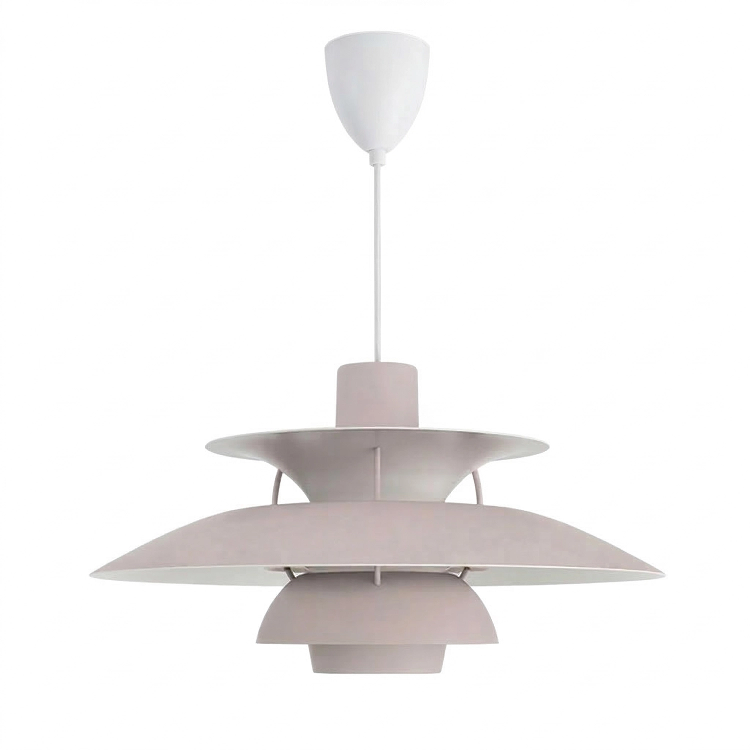 Multi-Tier Saucer Pendant Lamp - Gentle Lavender Purple and Muted Mauve Tone SKU | HoaiLamp