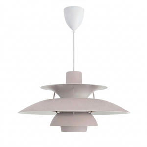 Multi-Tier Saucer Pendant Lamp - Gentle Lavender Purple and Muted Mauve Tone SKU | HoaiLamp