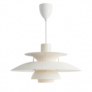 Multi-Tier Saucer Pendant Lamp - Monochrome Pure Alabaster White Architectural SKU | HoaiLamp