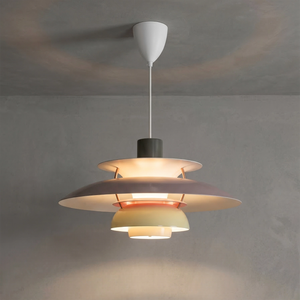 Multi-Tier Saucer Pendant Lamp - Slate Grey Olive Green Morandi Balance Beam | HoaiLamp
